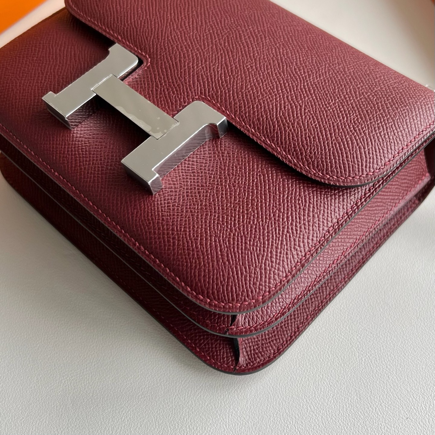 愛馬仕康康刻印年份 Hermes Constance 18 Epsom CK55 Rouge H愛馬仕紅 銀色五金