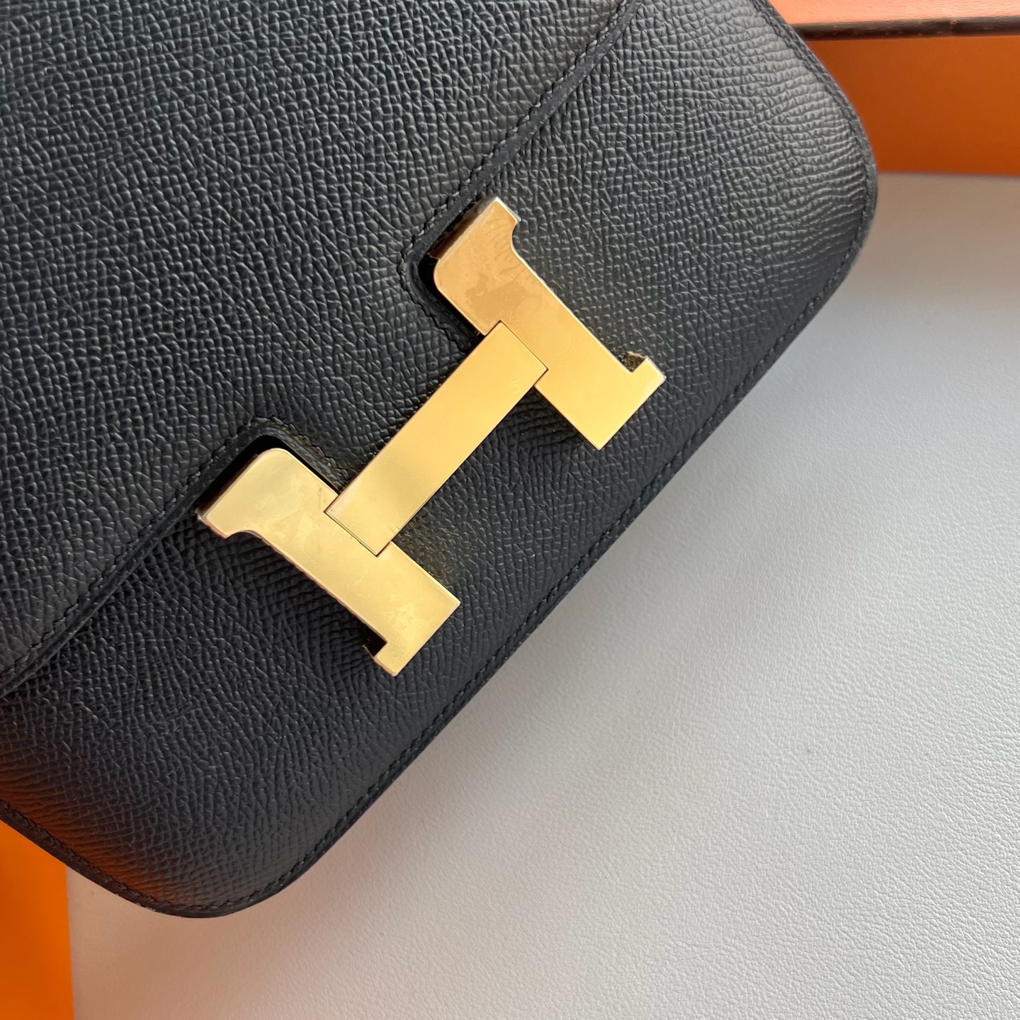 愛馬仕康斯坦斯尺寸一覽表Hermes Constance 1-18cm Epsom鏡子款黑色金色五金