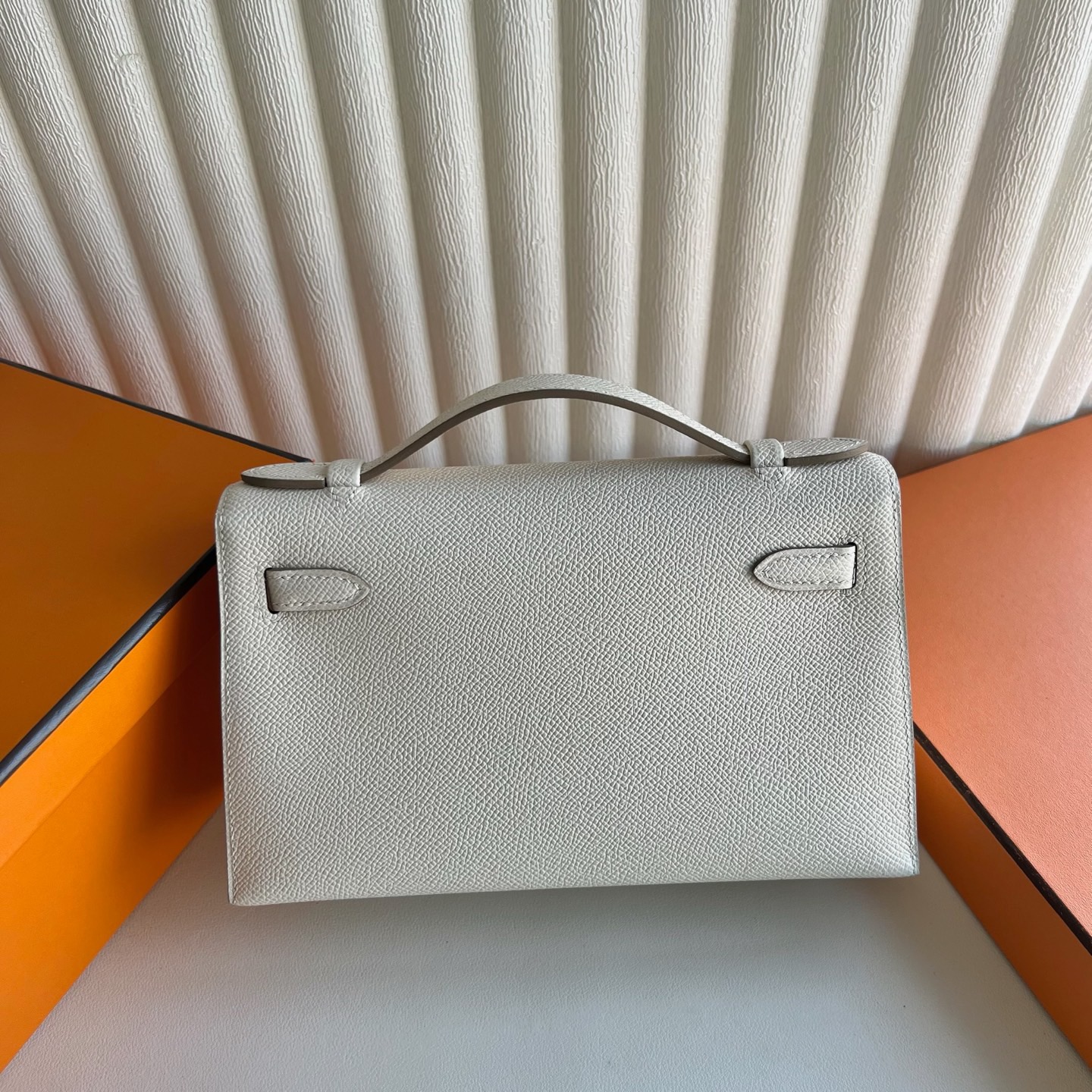愛馬仕迷你凱莉多少錢一個 Hermes Mini Kelly Pochette Epsom CK10 Craie奶昔白 銀色五金