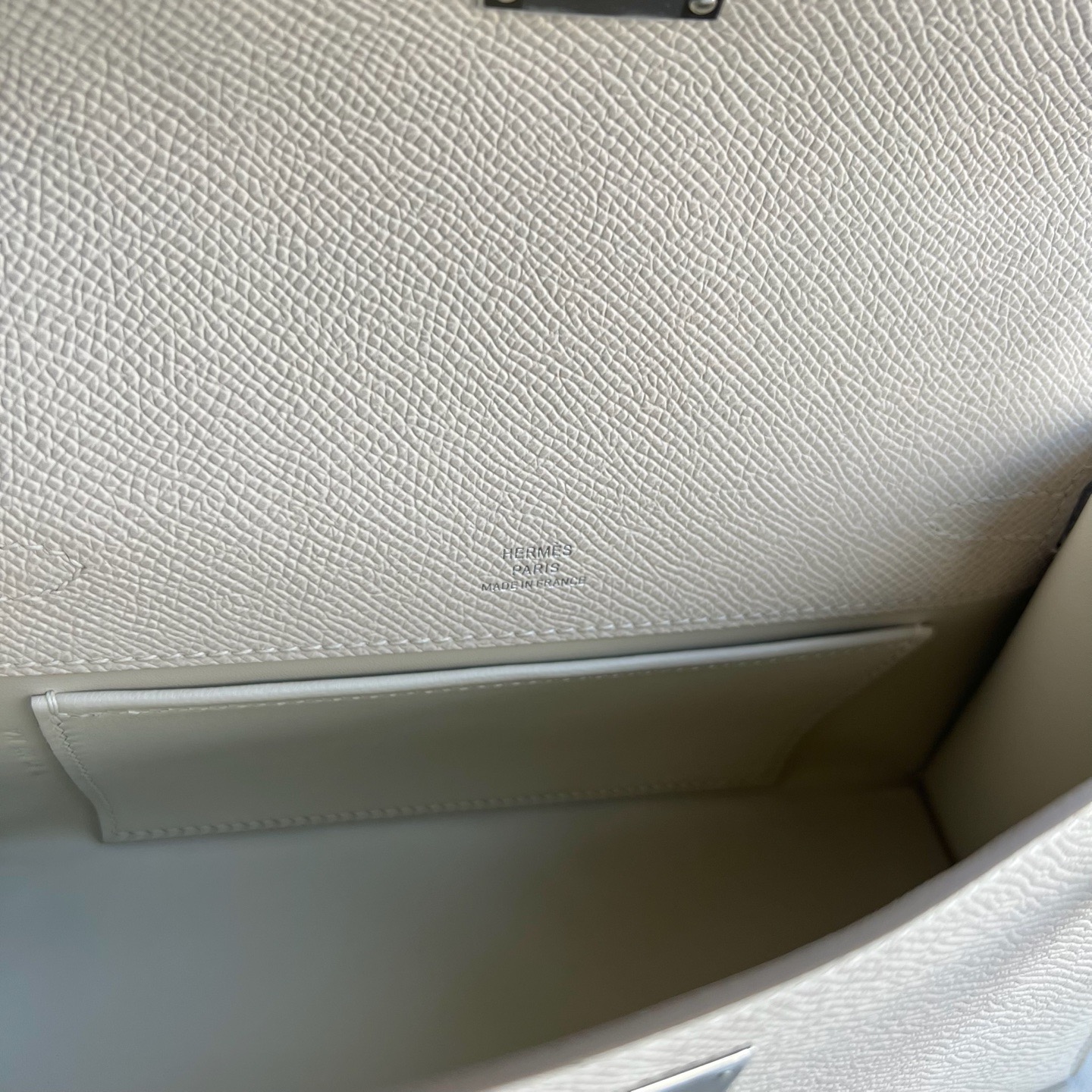 愛馬仕迷你凱莉多少錢一個 Hermes Mini Kelly Pochette Epsom CK10 Craie奶昔白 銀色五金