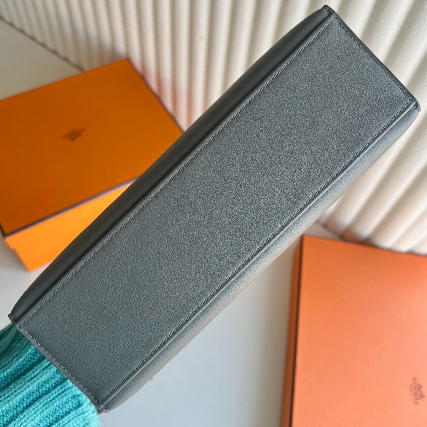 愛馬仕凱莉一代與二代的區別 Hermes Kelly Pochette Swift Gris Meyer 積雨雲灰銀色五金