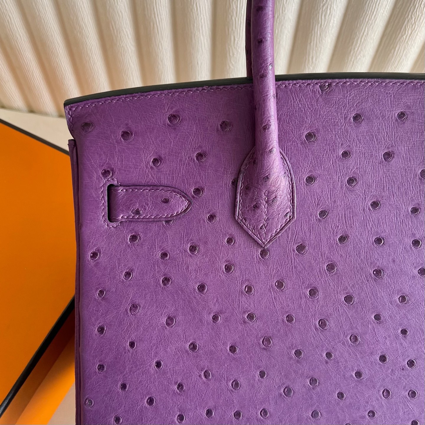 愛馬仕鉑金包哪個尺寸最經典 Hermes Birkin 30 Ostrich 南非Klein Karoo鴕鳥皮 Anémone海葵紫