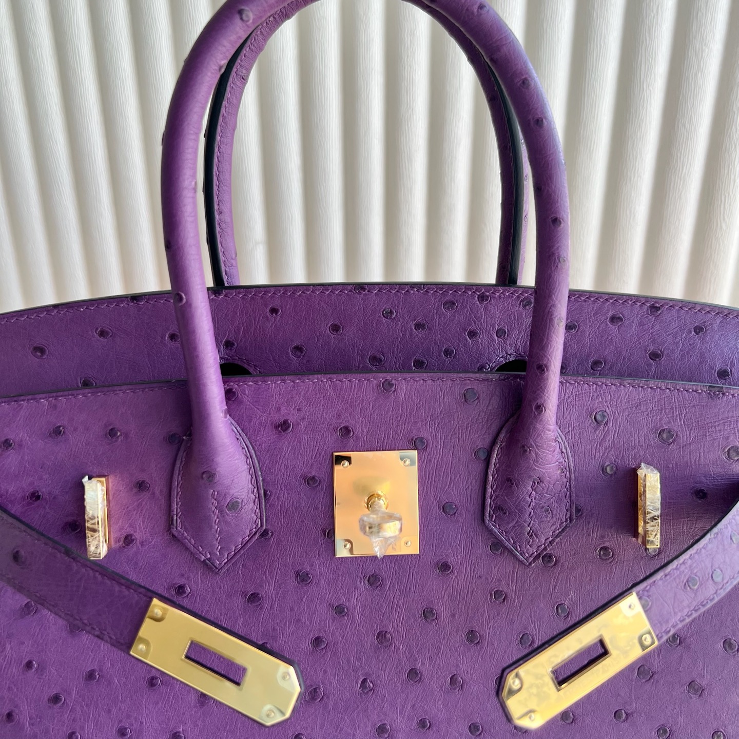 愛馬仕鉑金包哪個尺寸最經典 Hermes Birkin 30 Ostrich 南非Klein Karoo鴕鳥皮 Anémone海葵紫