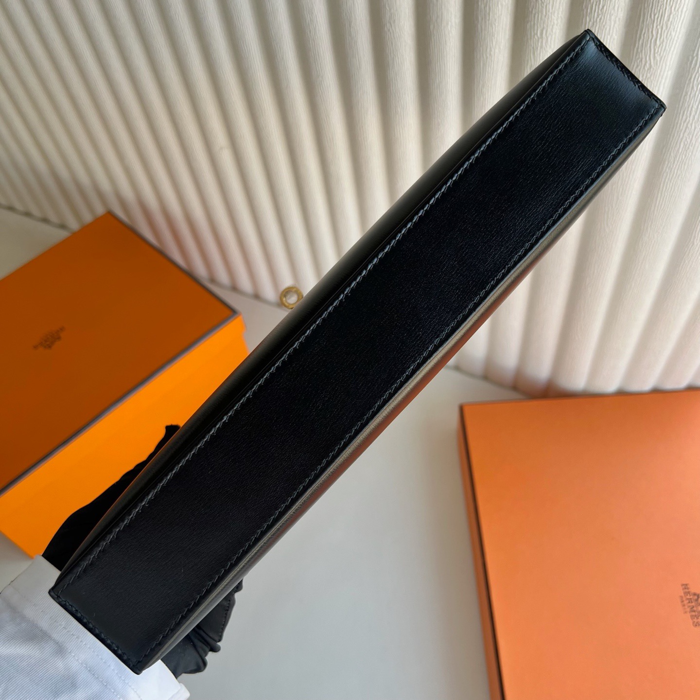 愛馬仕女包價格與圖片 Hermes Kelly Elan Box Noir黑色 金色五金