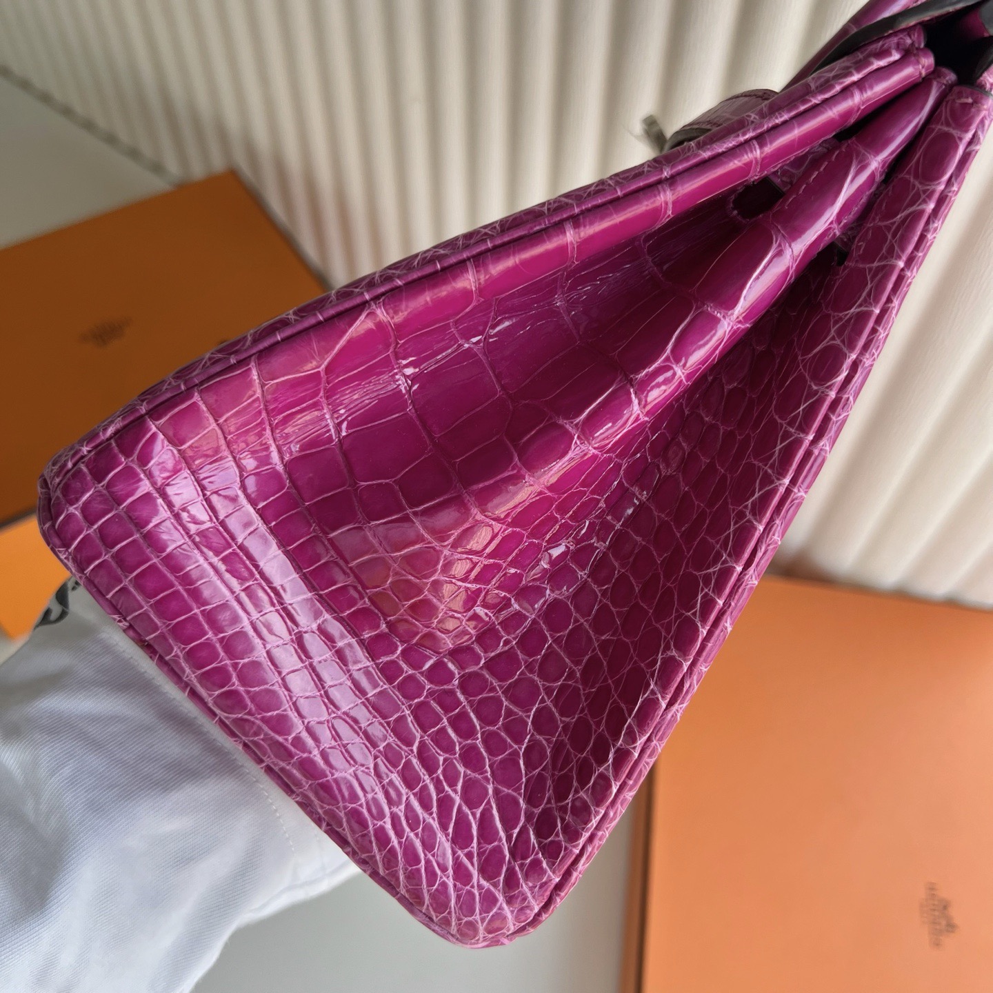 泰國愛馬仕鉑金包最便宜多少錢Hermes Birkin 25 J5 Rose Scheherazade天方夜譚紫 銀色五金