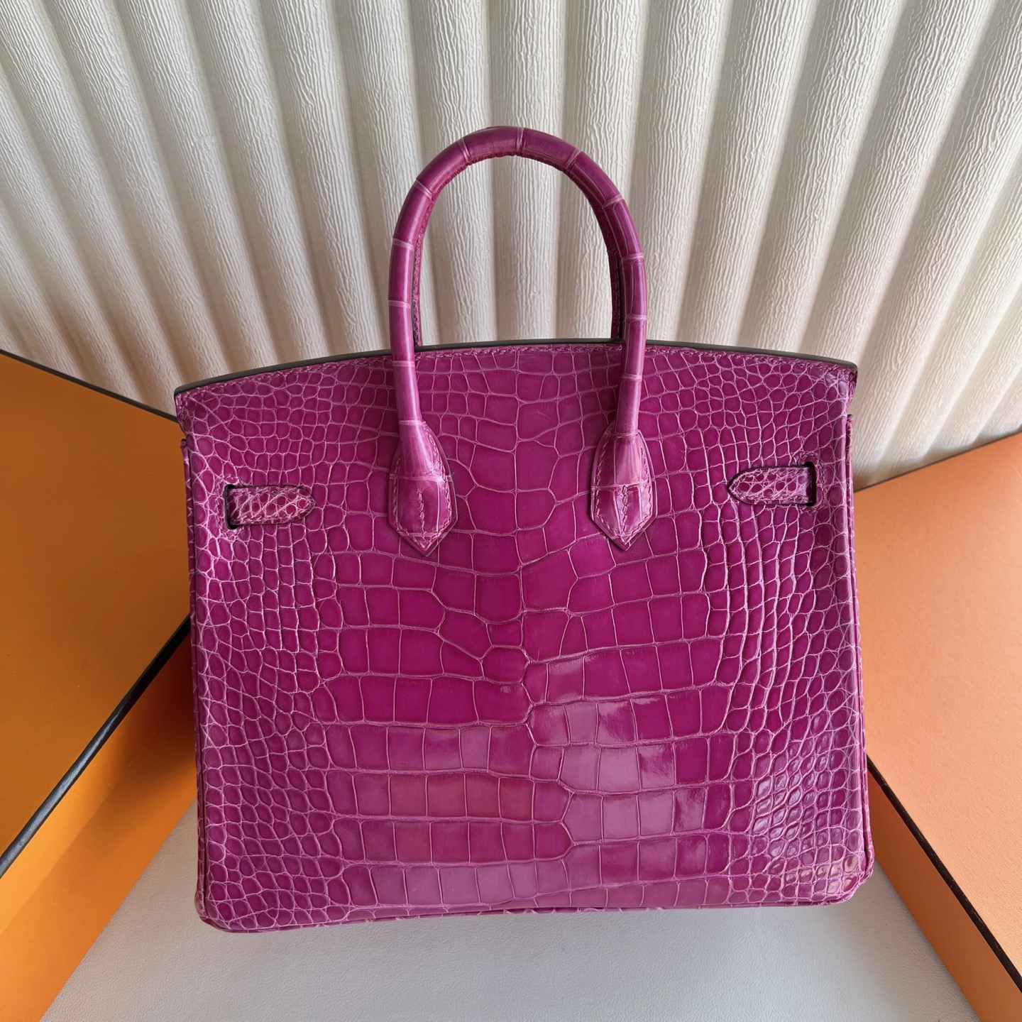 泰國愛馬仕鉑金包最便宜多少錢Hermes Birkin 25 J5 Rose Scheherazade天方夜譚紫 銀色五金