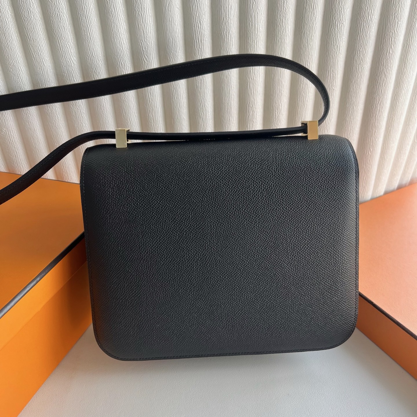 愛馬仕包包康康24尺寸 Hermes Constance 24 Epsom Nior黑色金色五金
