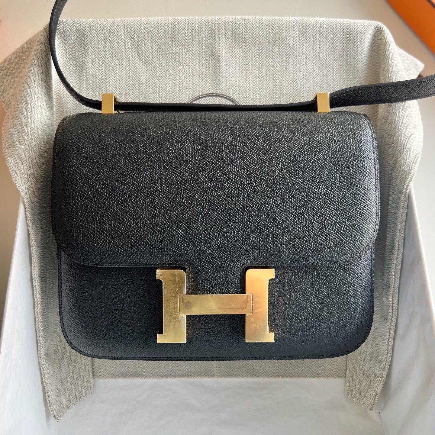 愛馬仕包包康康24尺寸 Hermes Constance 24 Epsom Nior黑色金色五金
