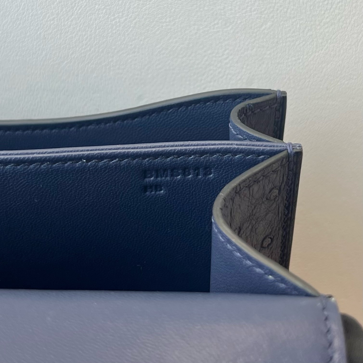 新加坡愛馬仕空姐包網站價格 Hermes Constance Mini 18 Ostrich 鴕鳥皮 Bleu Saphir 寶石藍