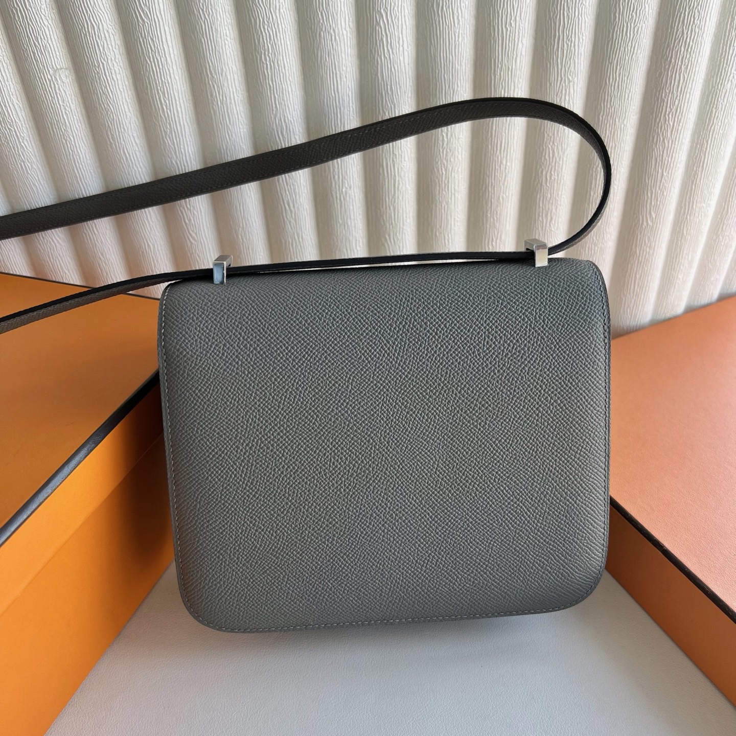 愛馬仕空姐包馬來西亞專櫃多少錢 Hermes Constance Mini 18 Epsom Gris Meyer積雨雲灰