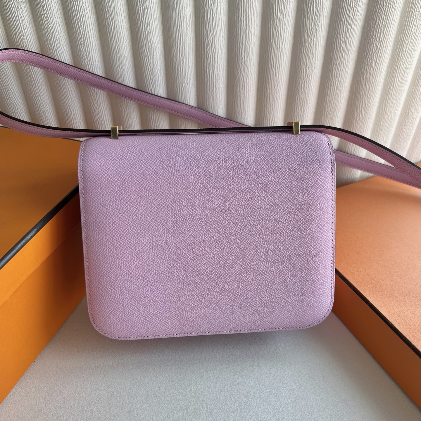 愛馬仕康康19和24尺寸哪個好 Hermes Constance 18 Epsom Mauve Sylvestre 錦葵紫