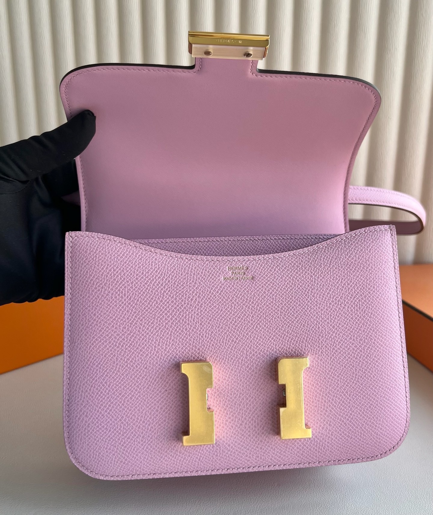 愛馬仕康康19和24尺寸哪個好 Hermes Constance 18 Epsom Mauve Sylvestre 錦葵紫