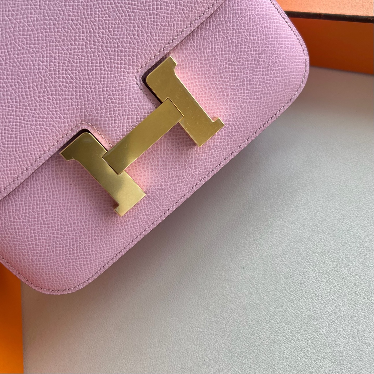 愛馬仕康康19和24尺寸哪個好 Hermes Constance 18 Epsom Mauve Sylvestre 錦葵紫