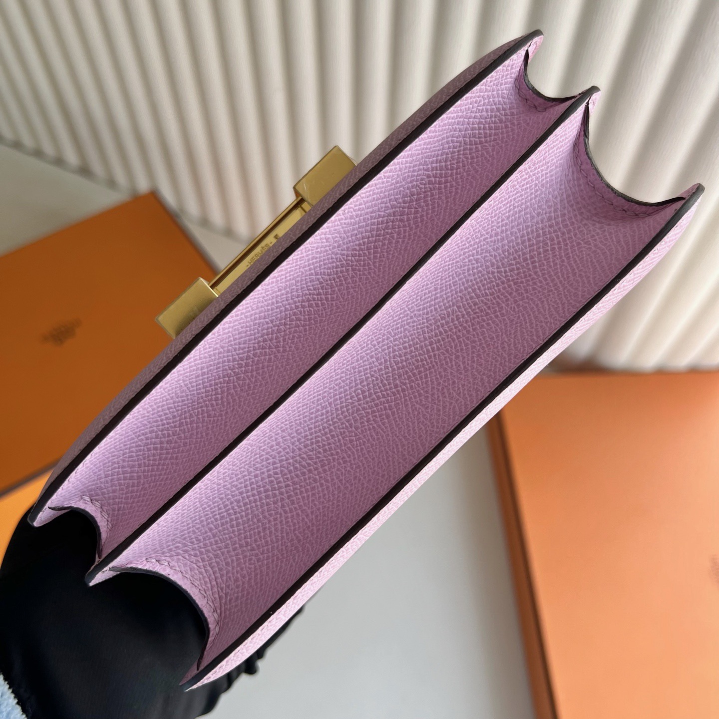 愛馬仕康康19和24尺寸哪個好 Hermes Constance 18 Epsom Mauve Sylvestre 錦葵紫