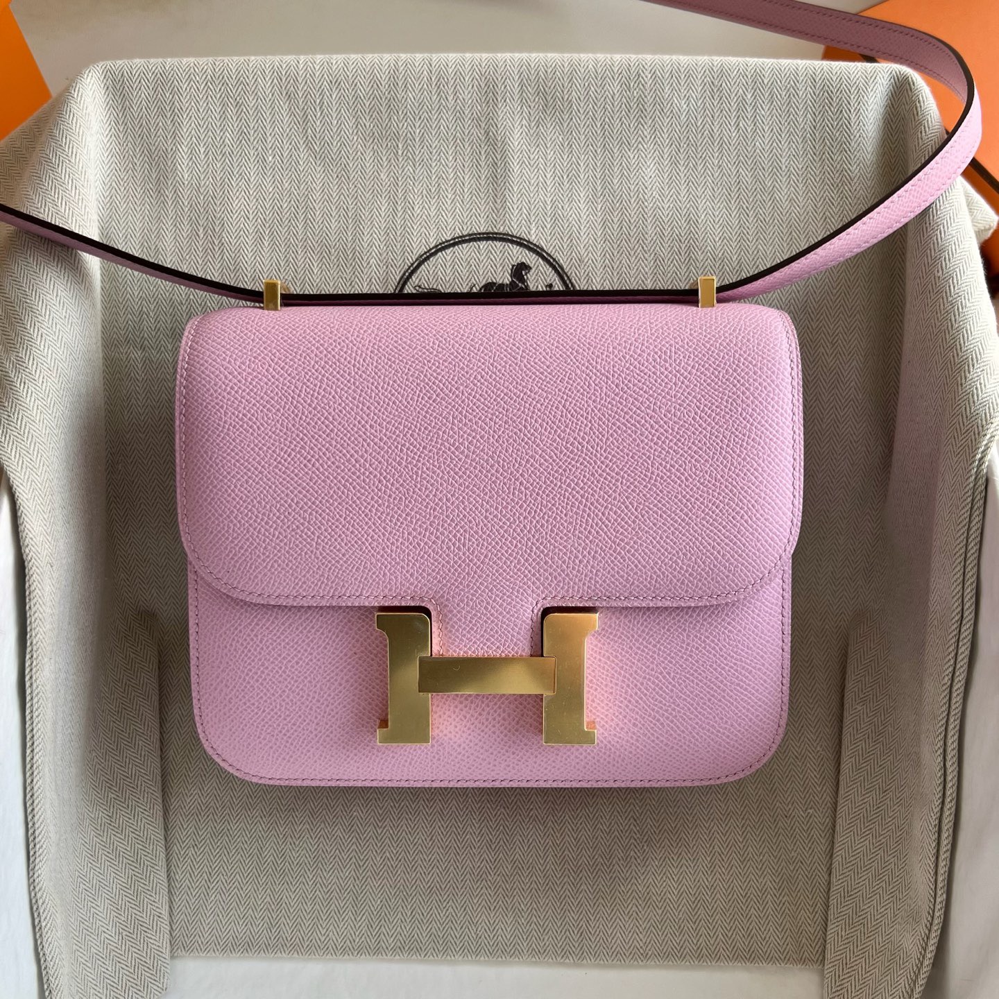 愛馬仕康康19和24尺寸哪個好 Hermes Constance 18 Epsom Mauve Sylvestre 錦葵紫