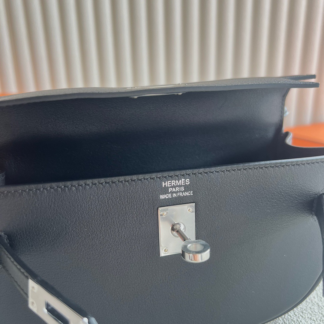 愛馬仕包包圖片香港價格 Hermès Kelly Moove Swift Color CK89 Nior 黑色 銀色五金