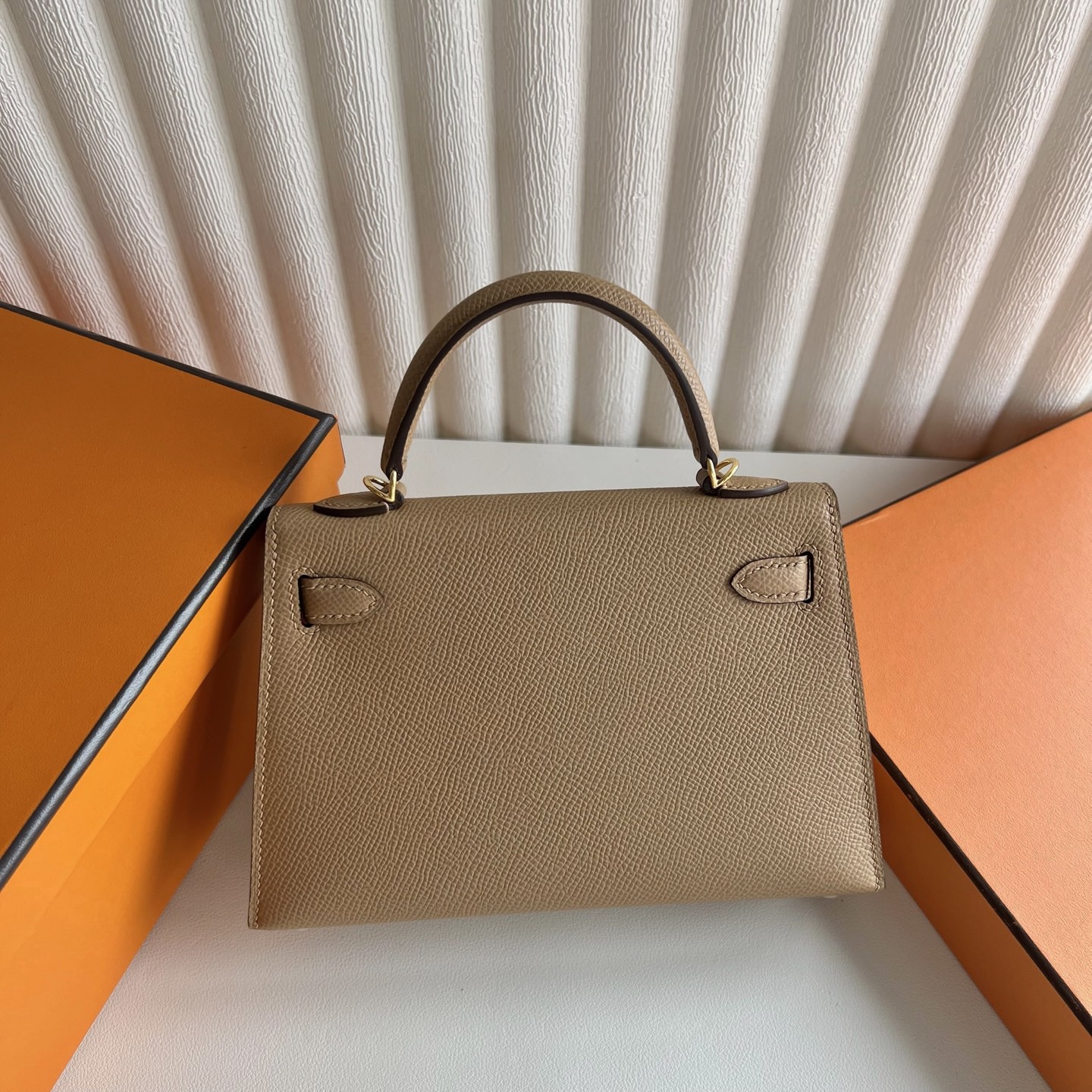 愛馬仕凱莉迷你包價格與圖片 Hermes Kelly Mini Sellier Epsom 0M Chai 奶茶色