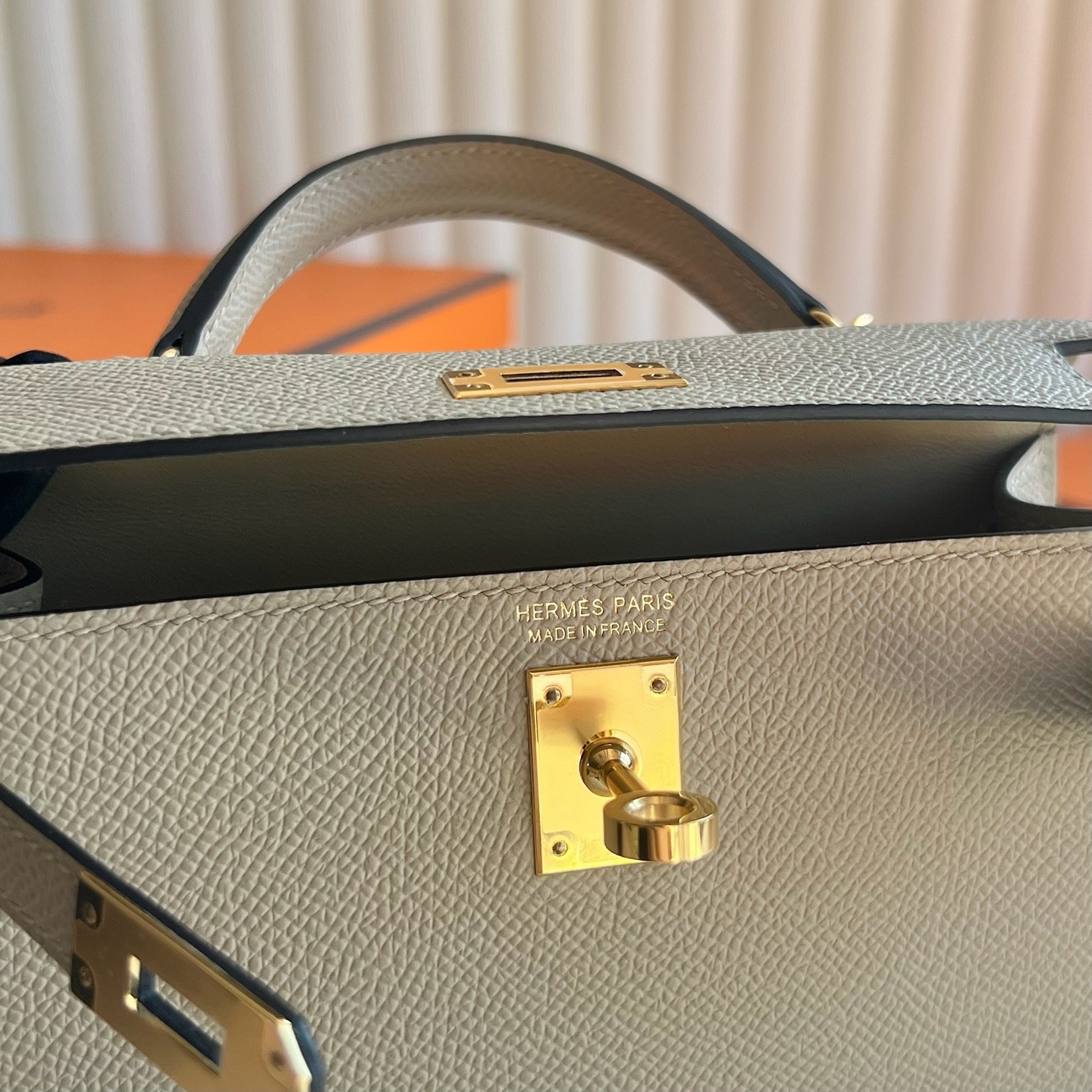 香港愛馬仕凱莉迷你包尺寸多少 Hermes Kelly Mini Sellier Epsom Trench 風衣灰 金色五金
