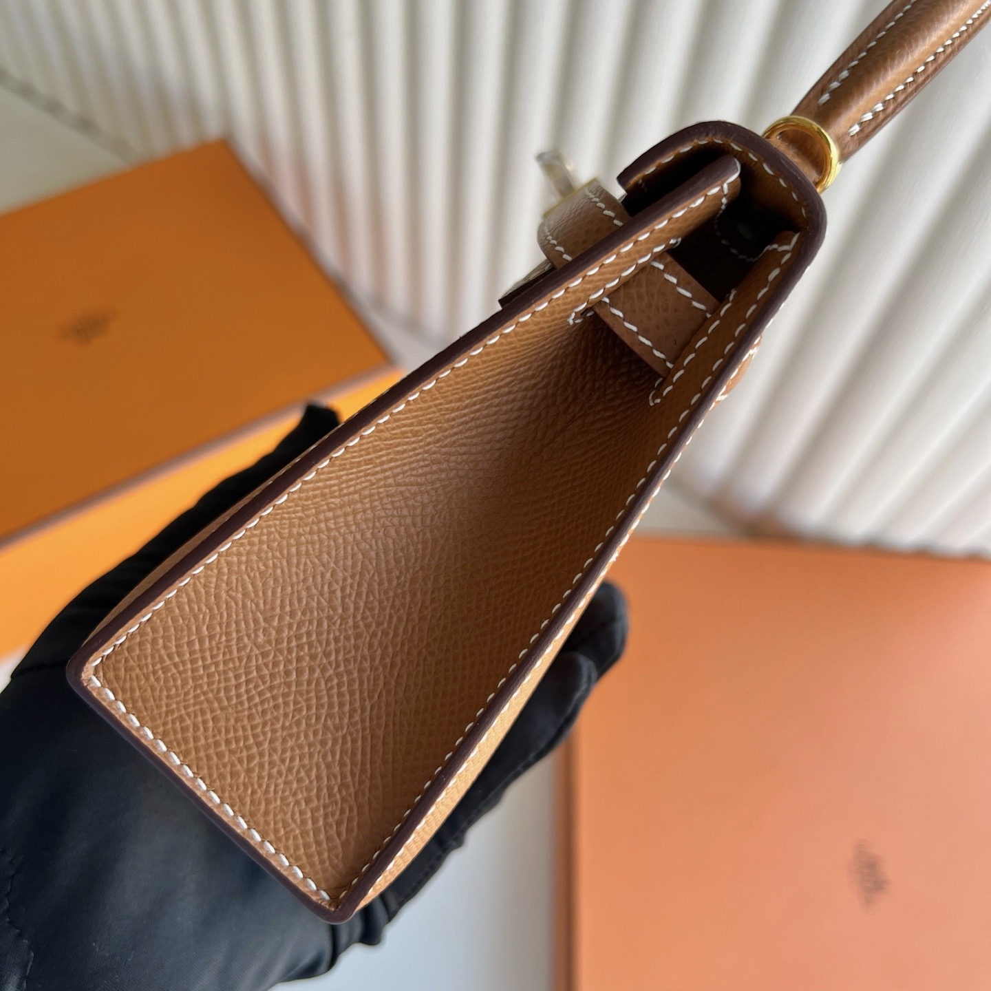 愛馬仕凱莉迷你包香港價格 Hermes Kelly Mini Sellier Epsom Gold金棕色金色五金