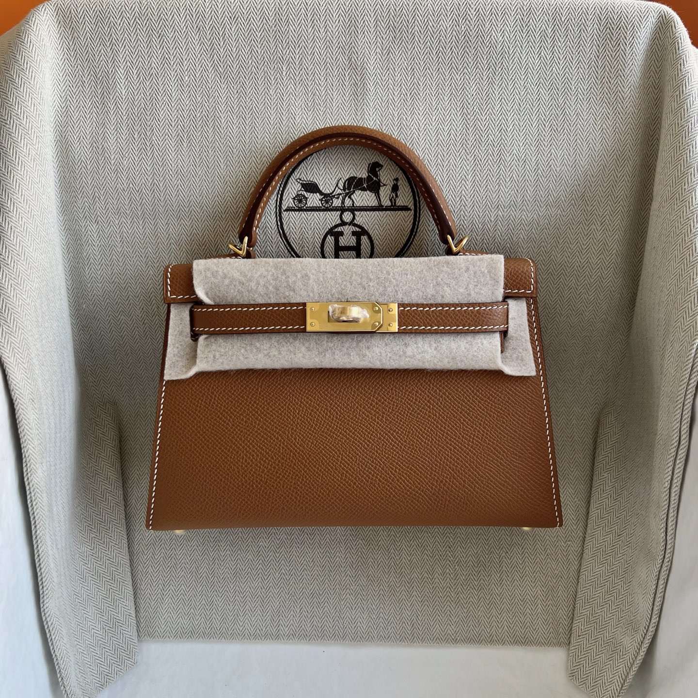 愛馬仕凱莉迷你包香港價格 Hermes Kelly Mini Sellier Epsom Gold金棕色金色五金