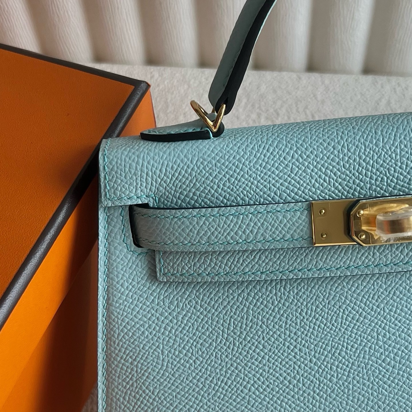 愛馬仕凱莉包二代迷你 Hermes Kelly Mini Sellier Epsom Bleu Zephyr 和風藍、微風藍