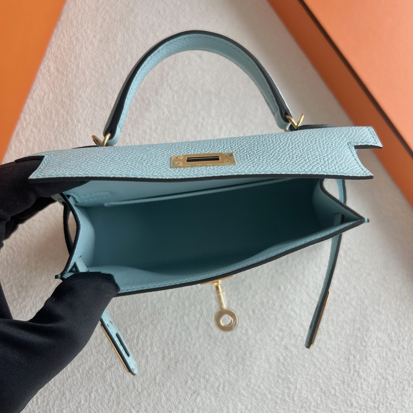 愛馬仕凱莉包二代迷你 Hermes Kelly Mini Sellier Epsom Bleu Zephyr 和風藍、微風藍