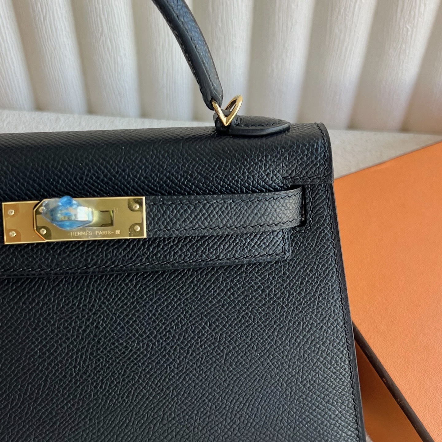 愛馬仕迷你2代凱莉包多少錢 Hermes Kelly Mini Sellier Epsom Noir 黑色金色五金