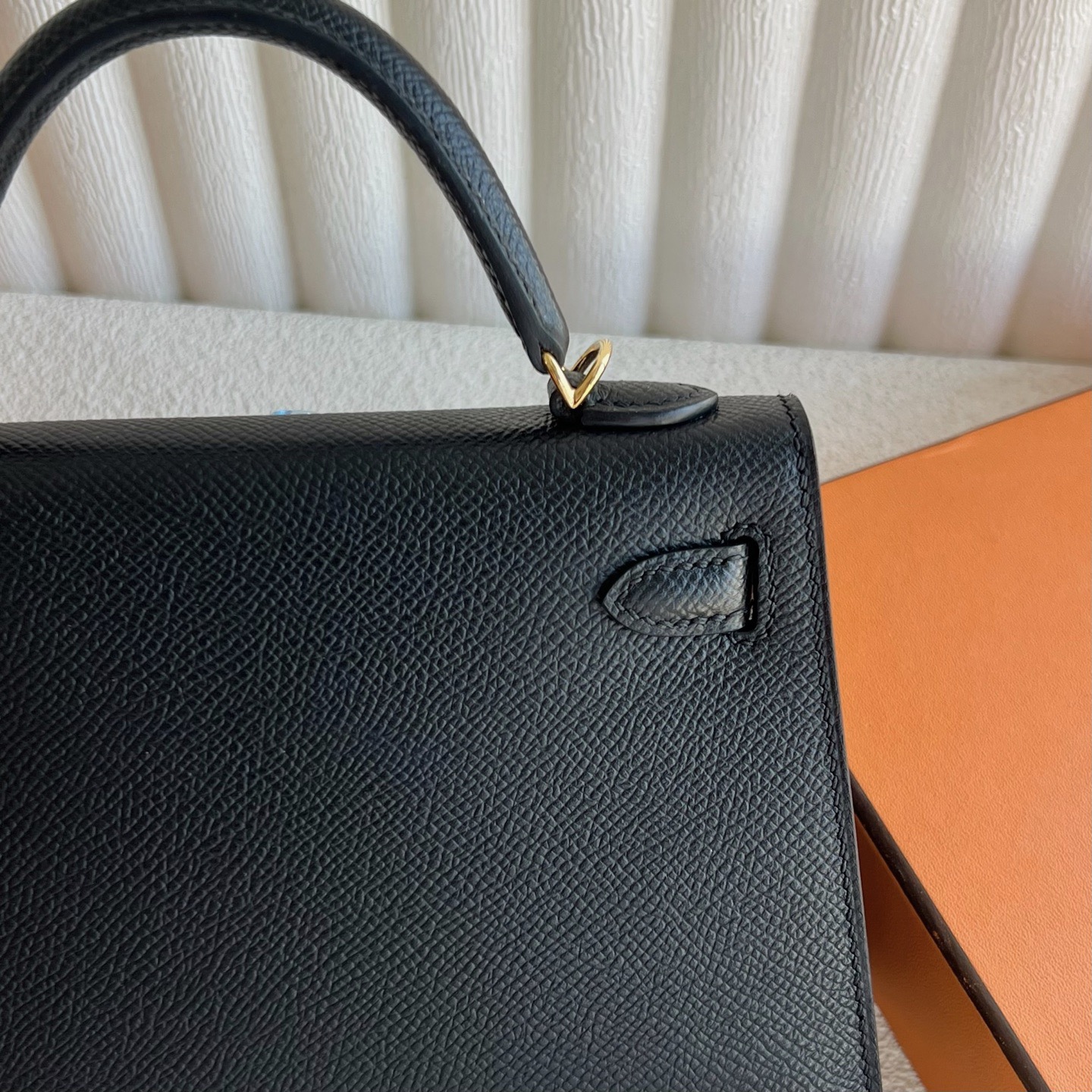 愛馬仕迷你2代凱莉包多少錢 Hermes Kelly Mini Sellier Epsom Noir 黑色金色五金