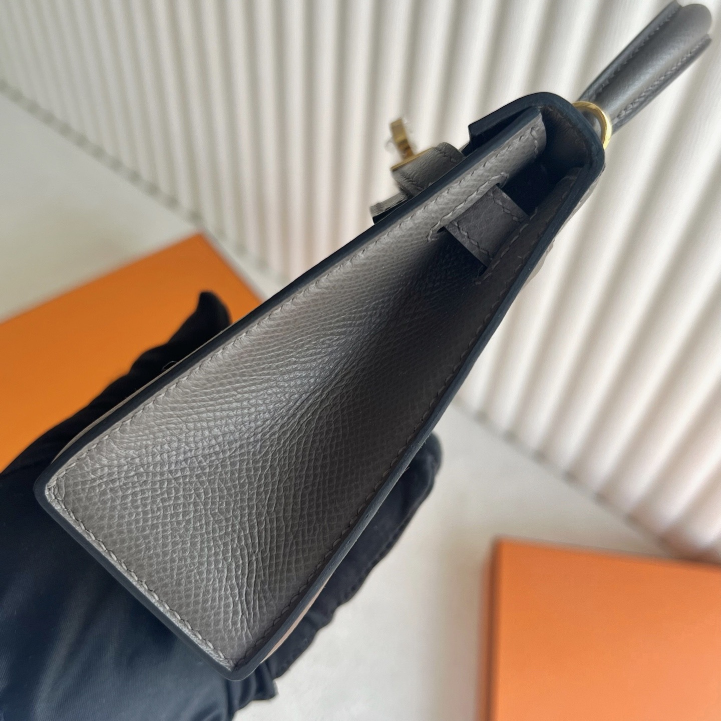 愛馬仕凱莉迷你包圖片大全 Hermes Kelly Mini Sellier Epsom Etain 錫器灰金色五金