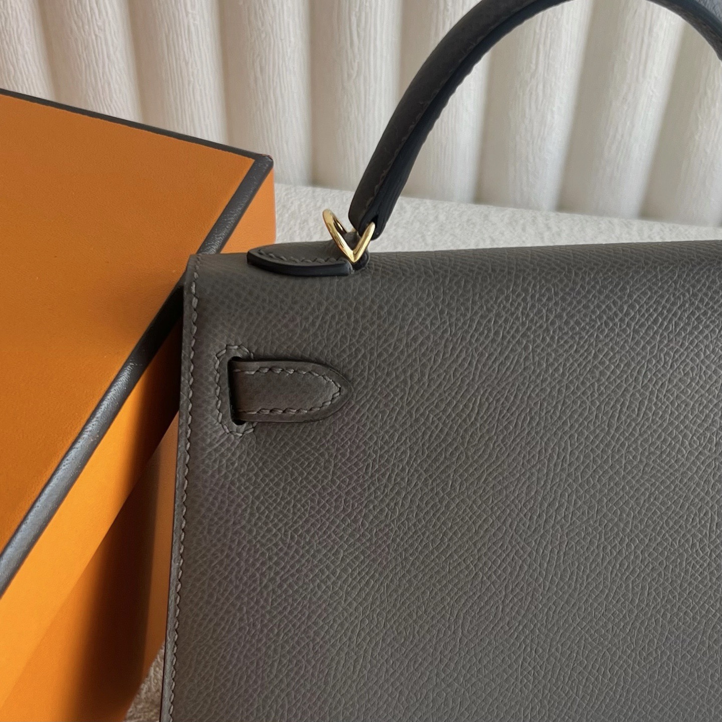 愛馬仕凱莉迷你包圖片大全 Hermes Kelly Mini Sellier Epsom Etain 錫器灰金色五金