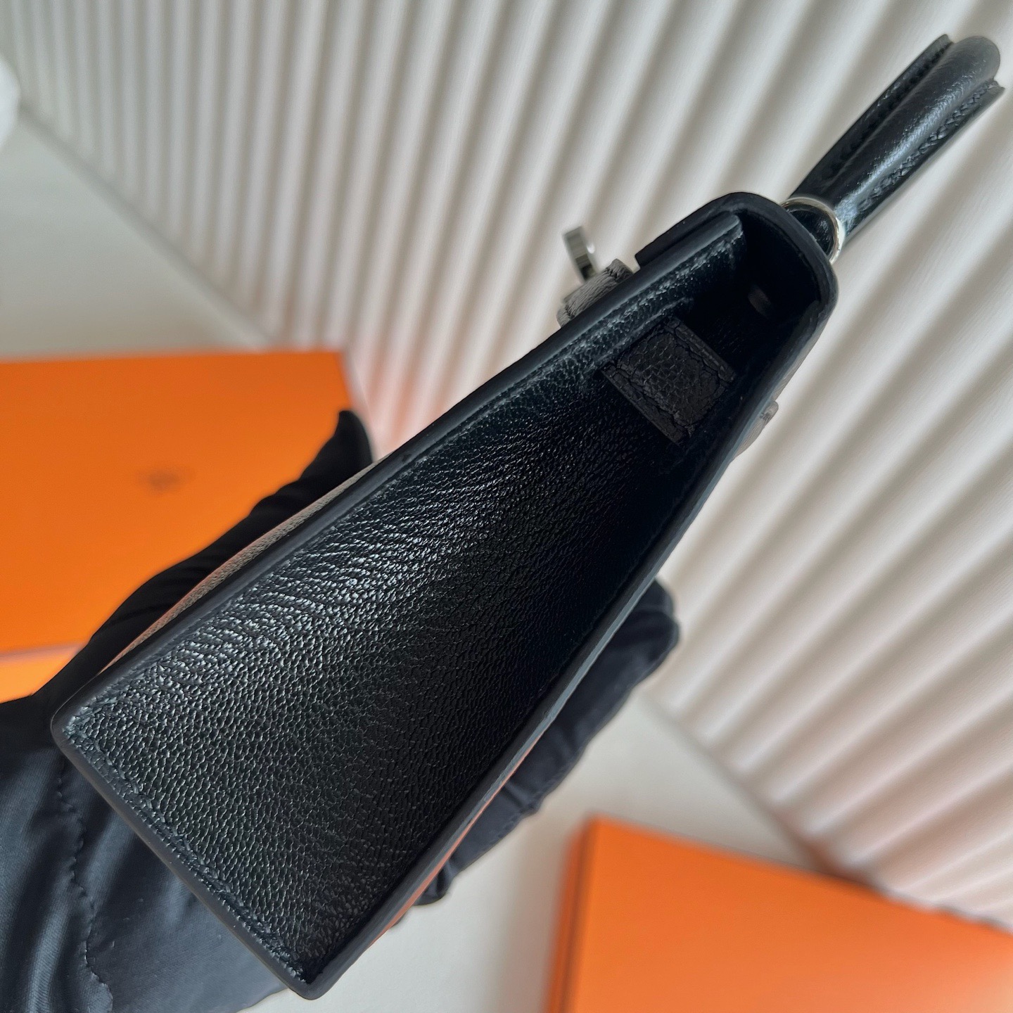 愛馬仕二代凱莉mini尺寸Hermes Kelly mini Sellier Chever CK89 Noir 黑色銀色五金
