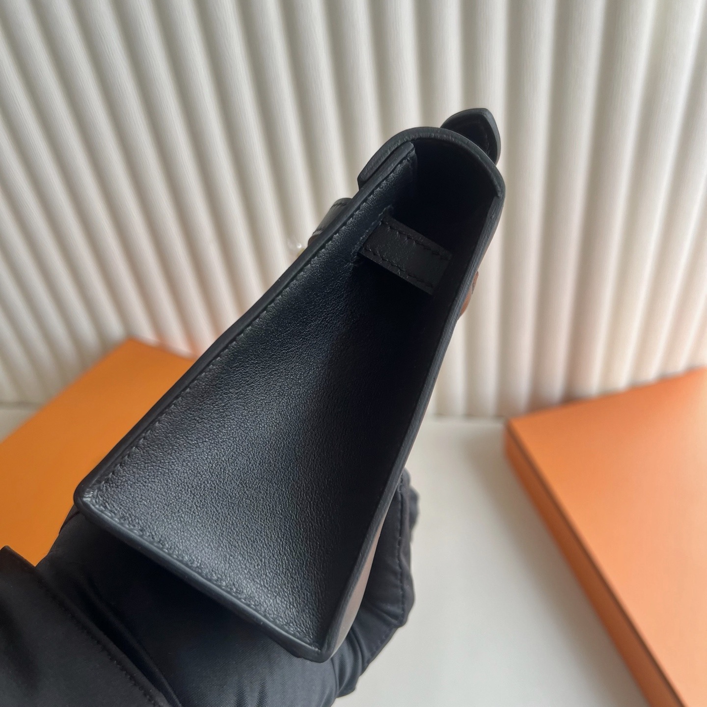 愛馬仕凱莉包一代 Hermes Mini Kelly Pochette Swift Noir黑色 金色五金