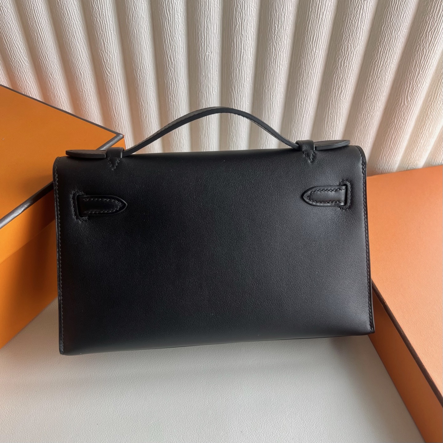 愛馬仕凱莉包一代 Hermes Mini Kelly Pochette Swift Noir黑色 金色五金
