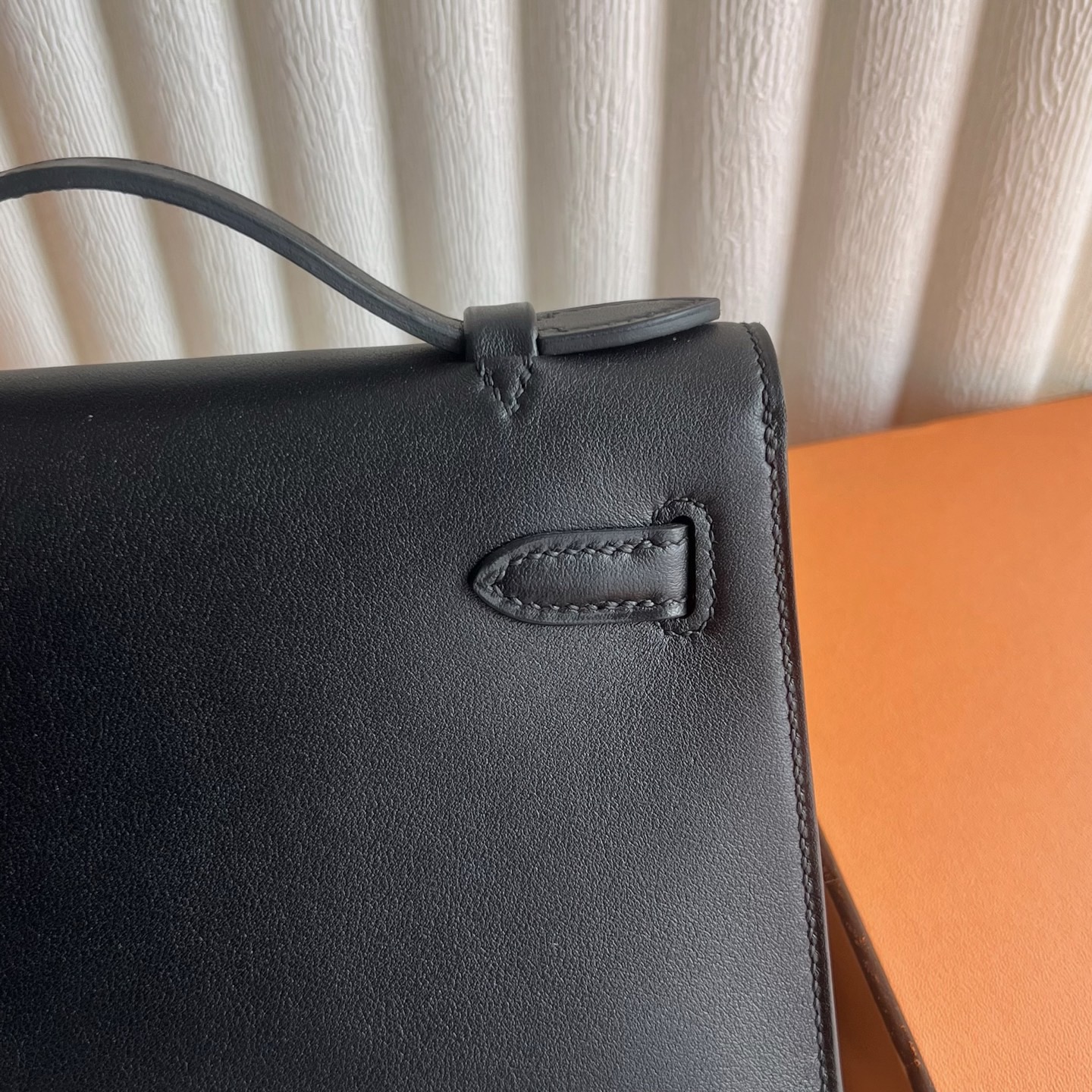 愛馬仕凱莉包一代 Hermes Mini Kelly Pochette Swift Noir黑色 金色五金