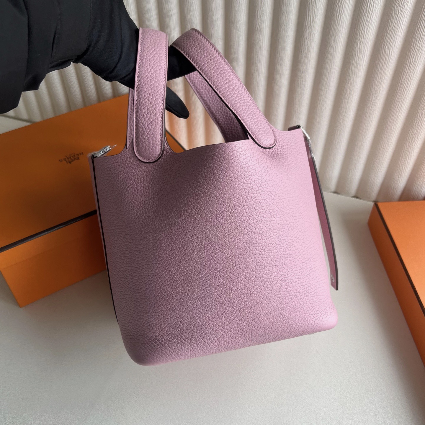 愛馬仕菜籃子18尺寸 Hermes Picotin Lock 18 Clemence Mauve Sylvestre 錦葵紫