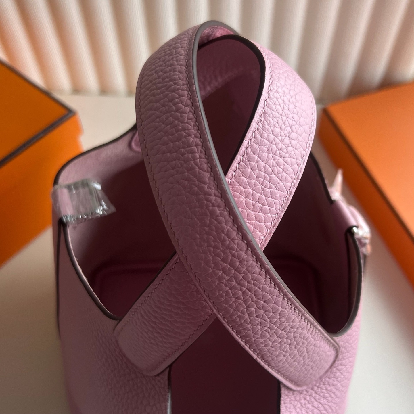 愛馬仕菜籃子18尺寸 Hermes Picotin Lock 18 Clemence Mauve Sylvestre 錦葵紫