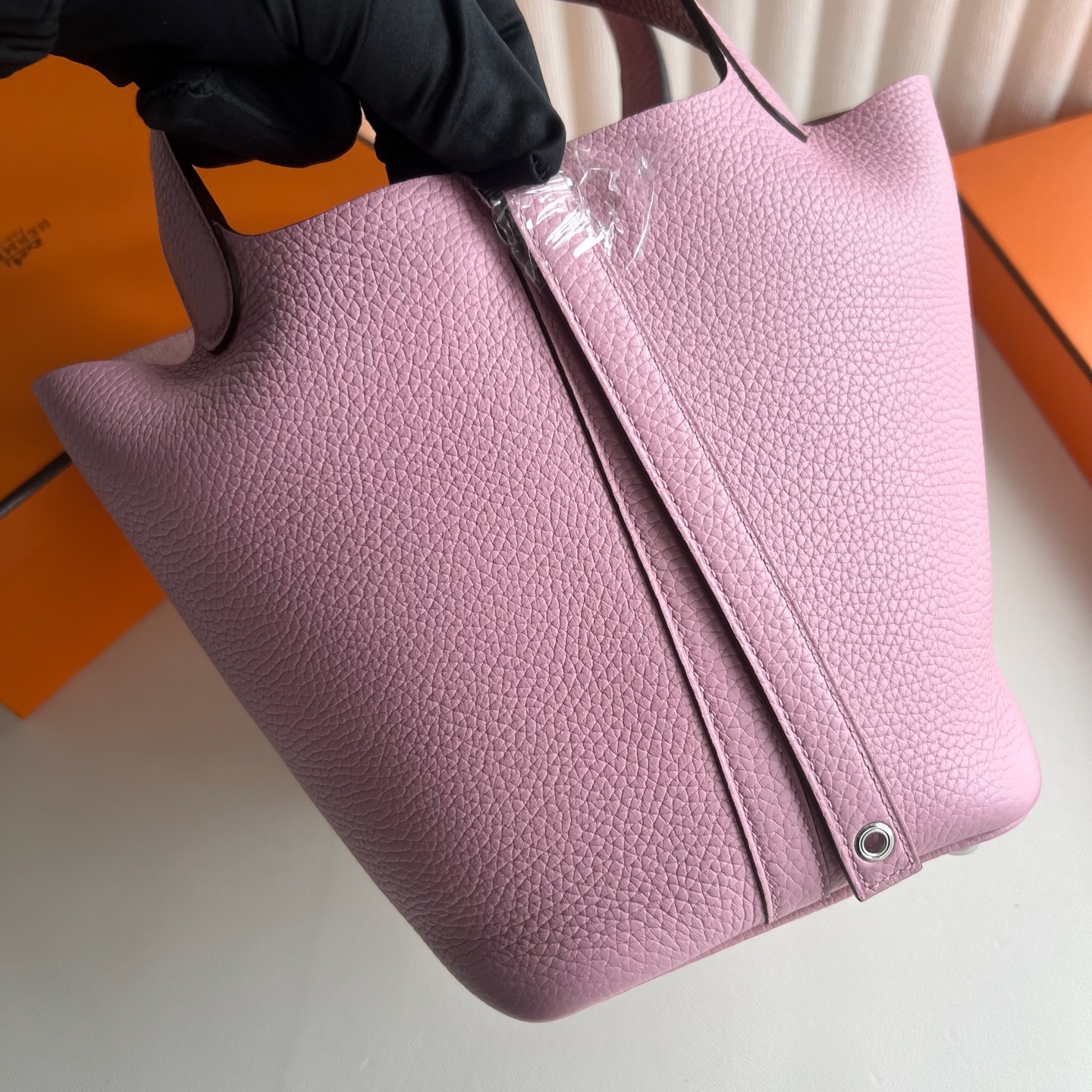 愛馬仕菜籃子18尺寸 Hermes Picotin Lock 18 Clemence Mauve Sylvestre 錦葵紫