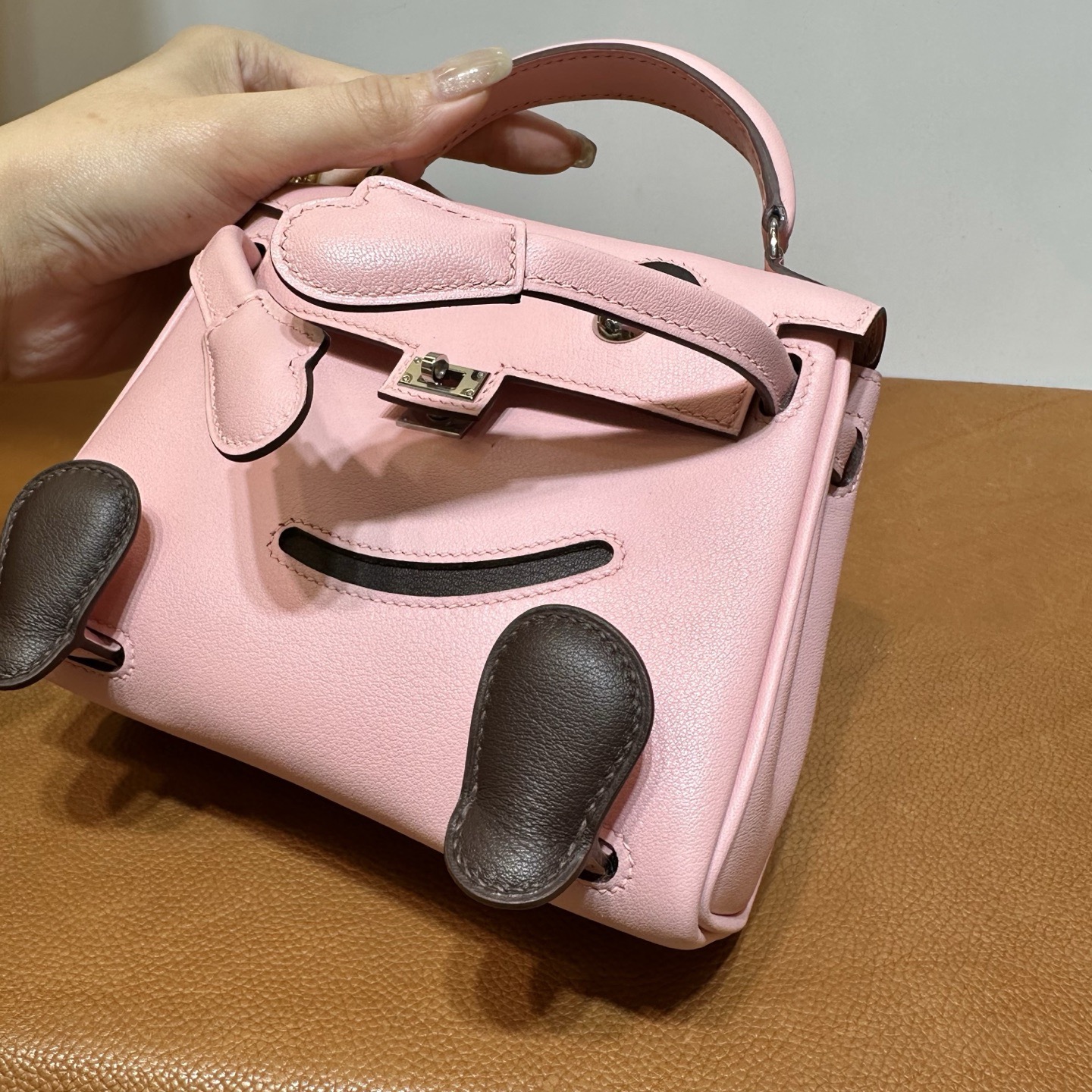 愛馬仕經典款女包圖片 Hermes Kelly Doll Swift 3Q Rose Sakura櫻花粉/4A Café咖啡色-Qatar Kuwait Hermes Birkin Kelly Lindy bag 愛馬仕經典款女包圖片 Hermes Kelly Doll Swift 3Q Rose Sakura櫻花粉/4A Café咖啡色
