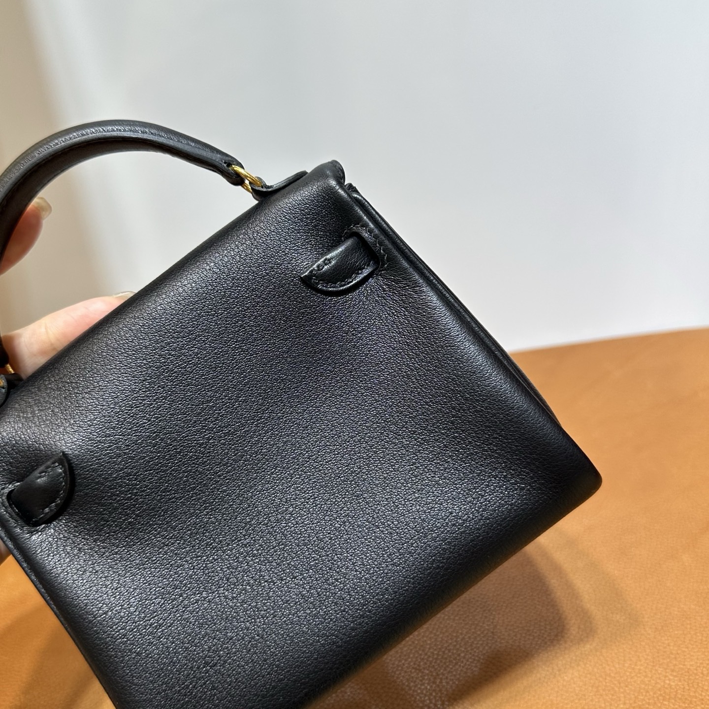 愛馬仕包包女士及圖片 Hermes Kelly Doll Swift 89黑色/4A Café咖啡色