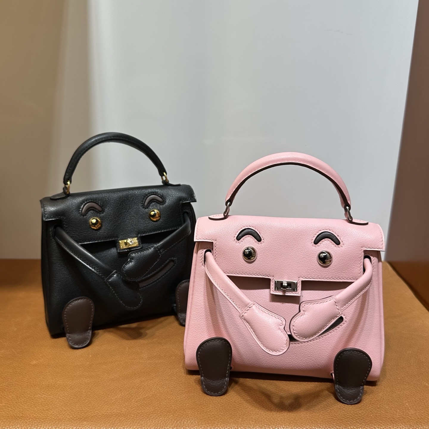 愛馬仕包包女士及圖片 Hermes Kelly Doll Swift 89黑色/4A Café咖啡色