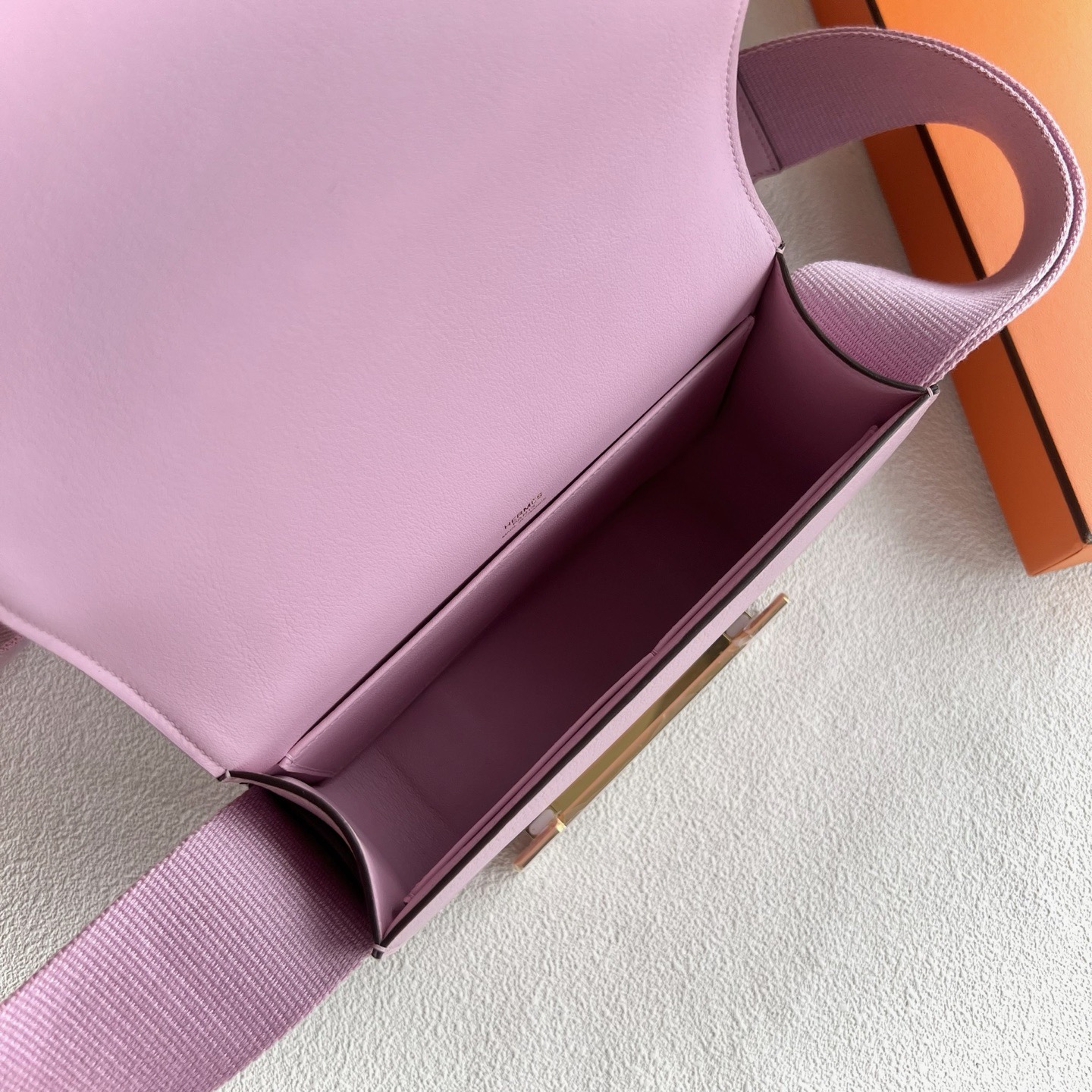 印尼愛馬仕木屐包價格 Hermes Geta 20 Chever Mauve Sylvestre 錦葵紫金色五金