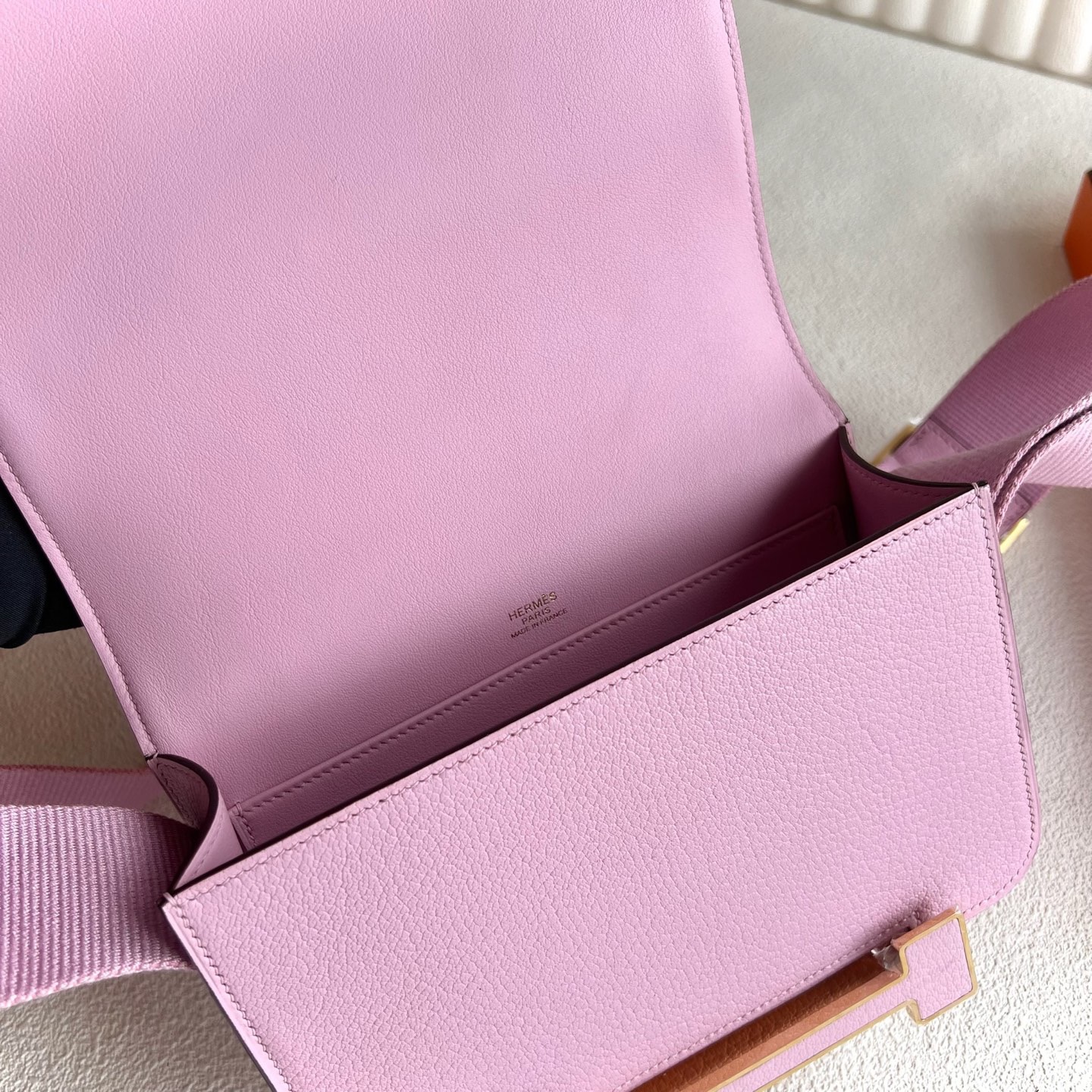 印尼愛馬仕木屐包價格 Hermes Geta 20 Chever Mauve Sylvestre 錦葵紫金色五金