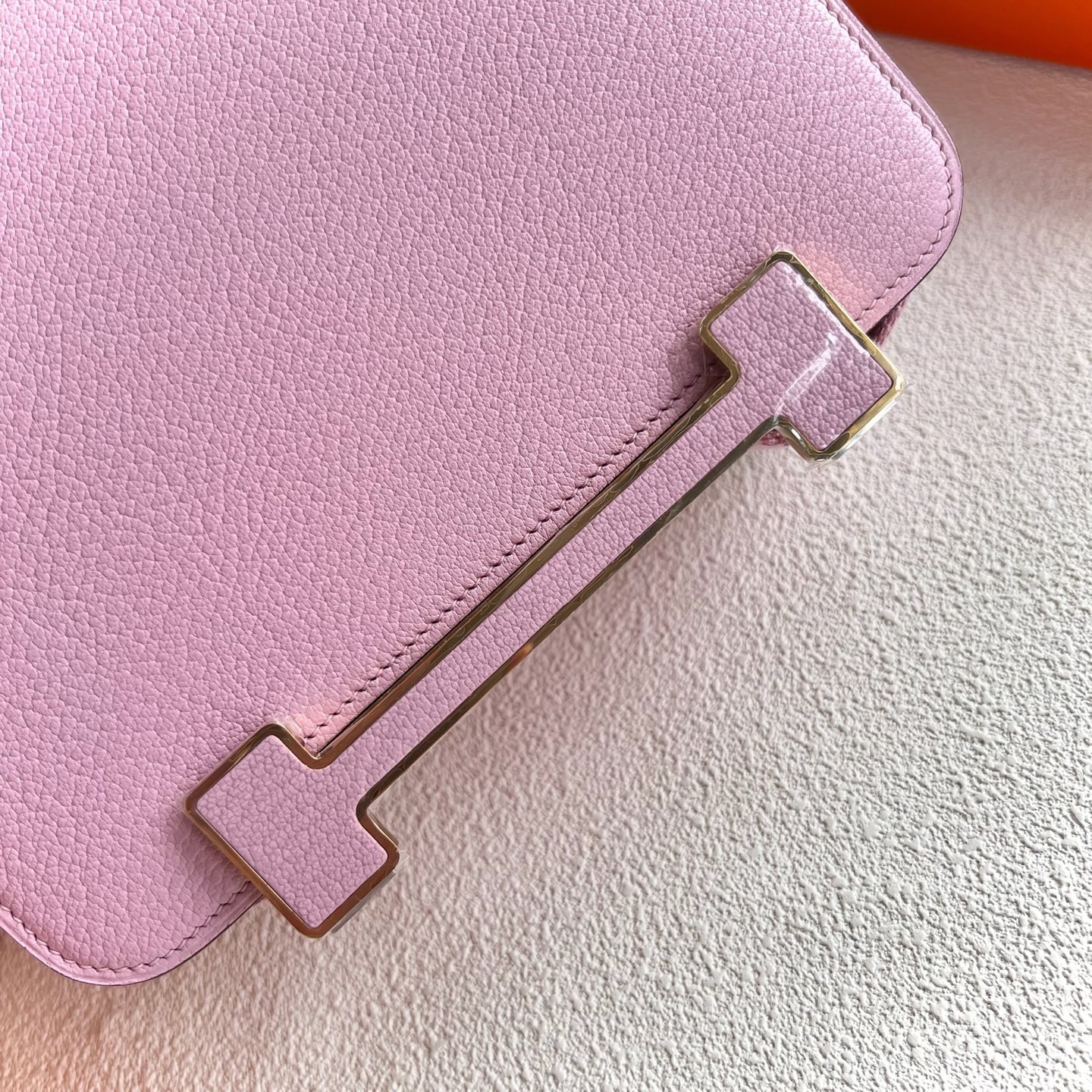 印尼愛馬仕木屐包價格 Hermes Geta 20 Chever Mauve Sylvestre 錦葵紫金色五金