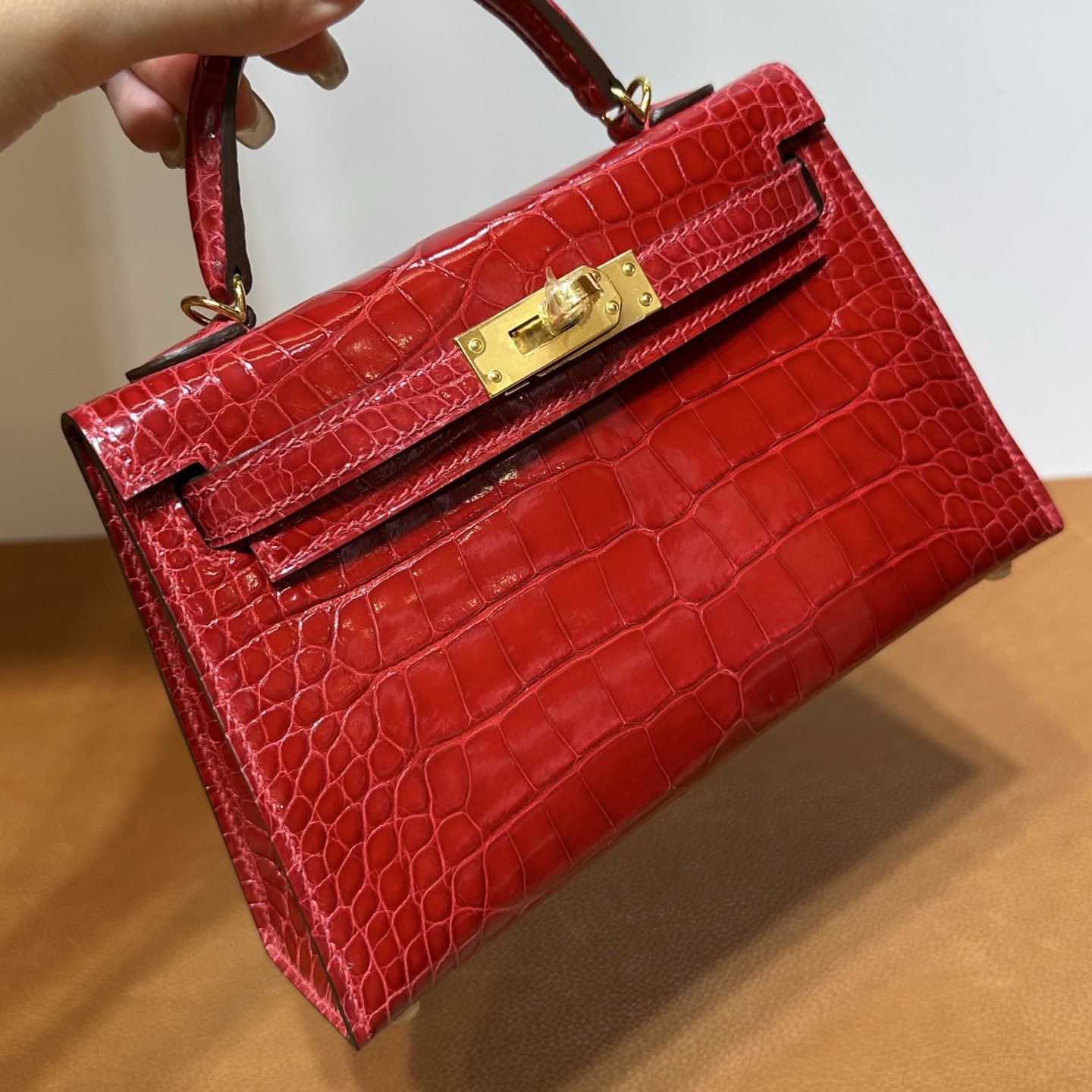 愛馬仕迷你凱莉二代 Hermes Kelly Mini Sellier Braise法拉利紅 金色五金
