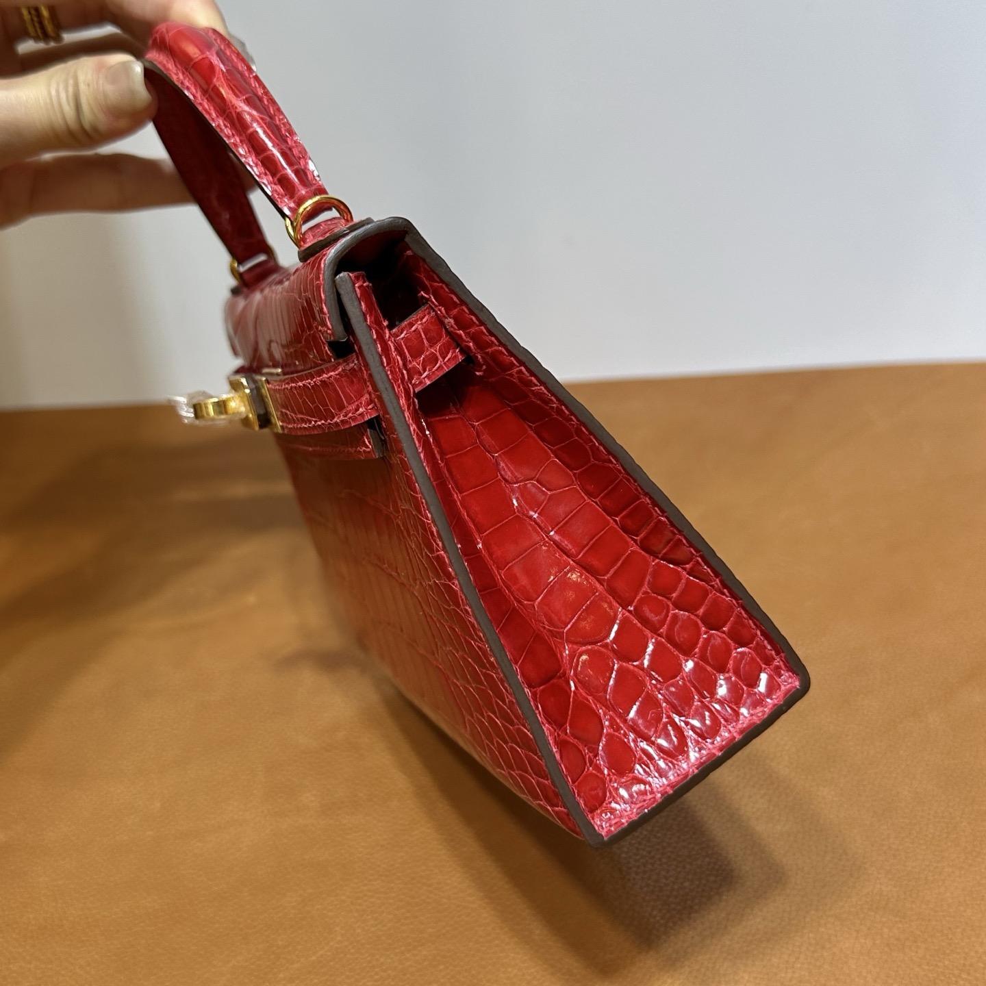 愛馬仕迷你凱莉二代 Hermes Kelly Mini Sellier Braise法拉利紅 金色五金