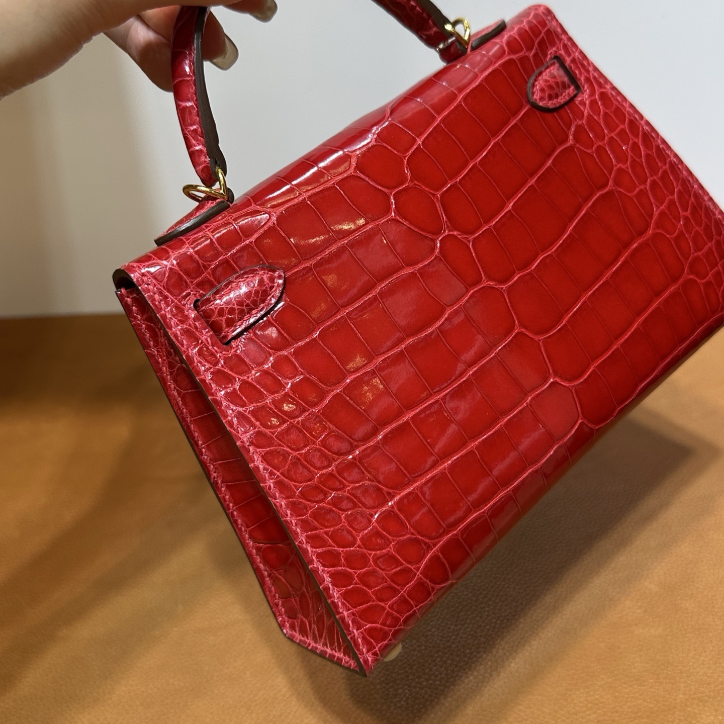 愛馬仕迷你凱莉二代 Hermes Kelly Mini Sellier Braise法拉利紅 金色五金