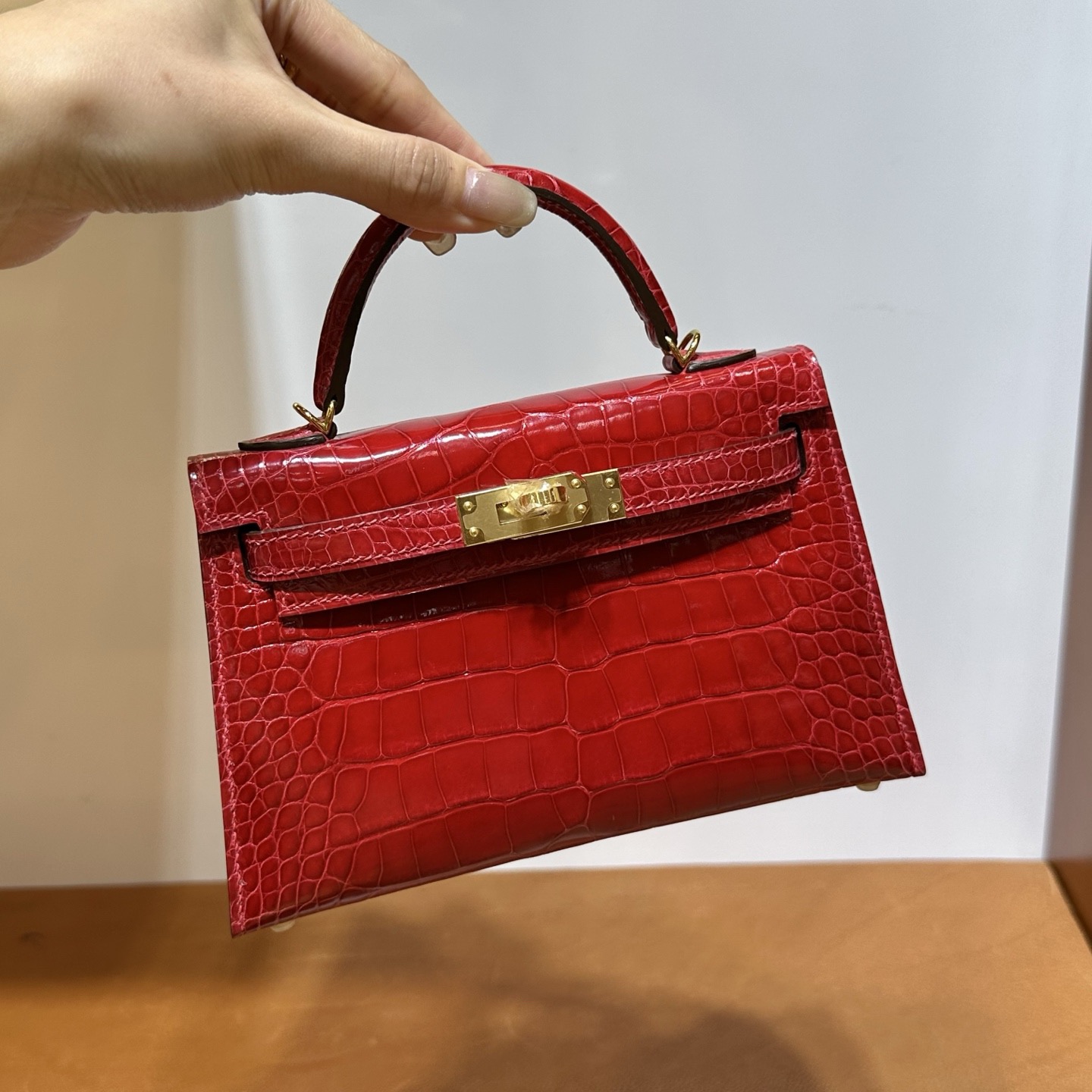 愛馬仕迷你凱莉二代 Hermes Kelly Mini Sellier Braise法拉利紅 金色五金