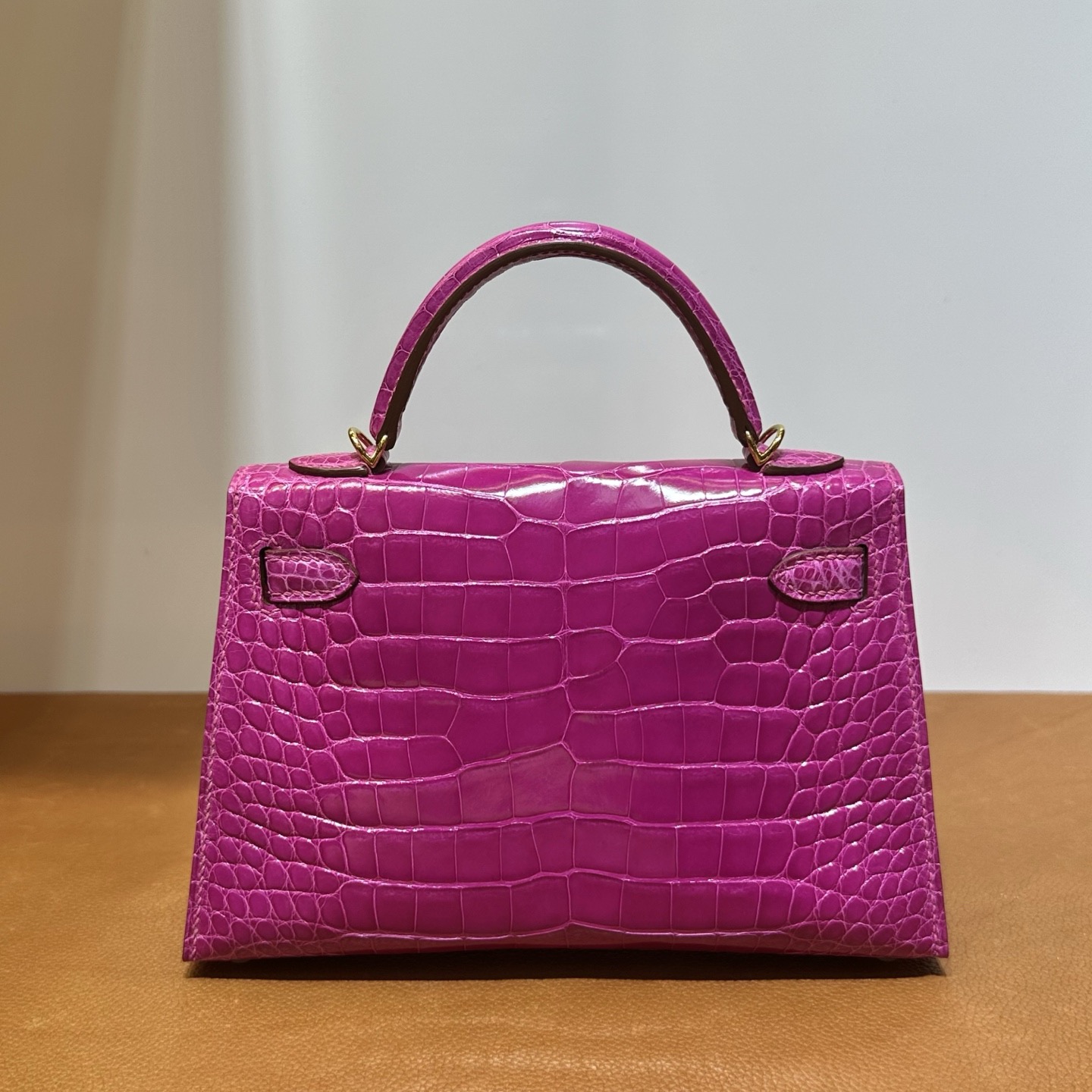 愛馬仕迷你凱莉二代刻印在什麼位置 Hermes Kelly Mini Sellier Rose Scheherazade天方夜譚紫亮面美洲鱷魚