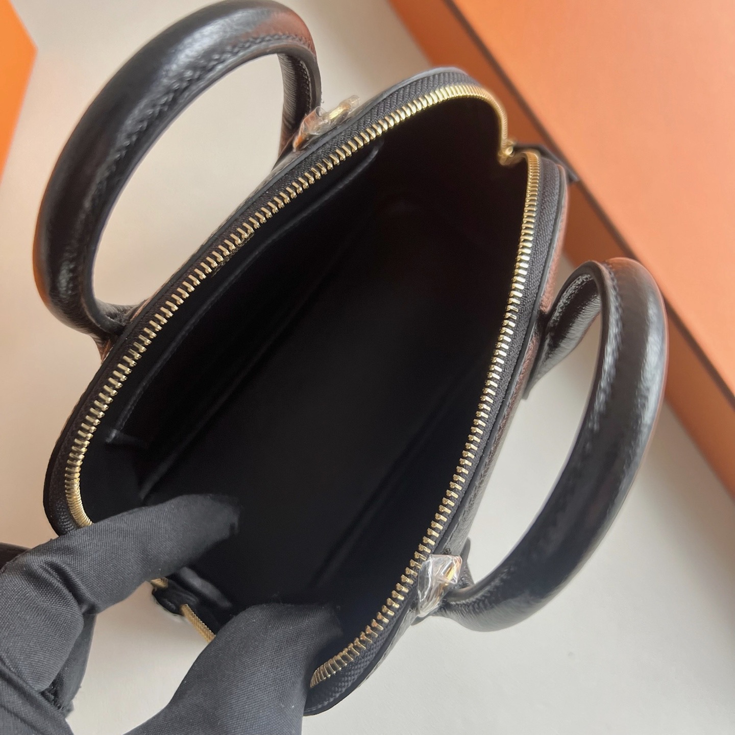 愛馬仕保齡球包mini刻印 Hermes Mini Bolide Chever Noir 黑色金色五金