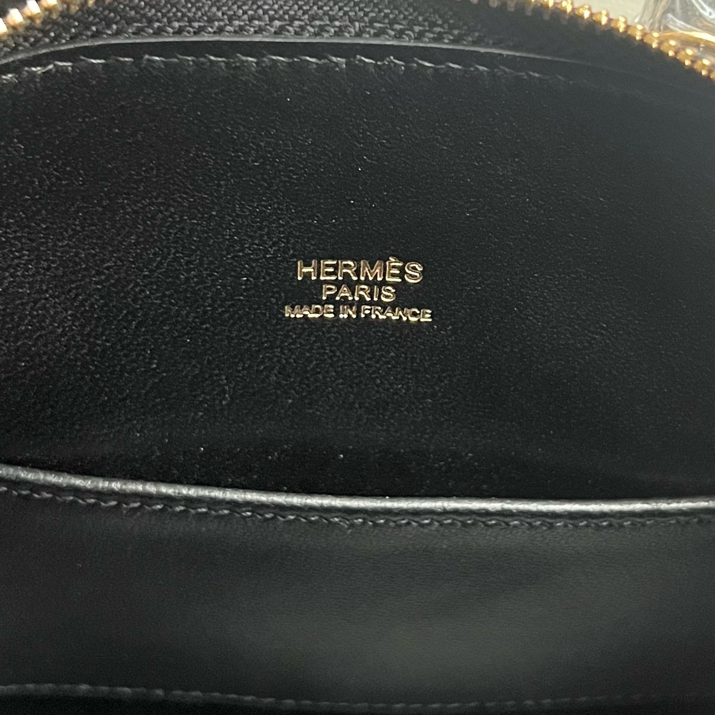 愛馬仕保齡球包mini刻印 Hermes Mini Bolide Chever Noir 黑色金色五金